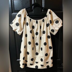 Polka Dot Off-Shoulder Mini Dress